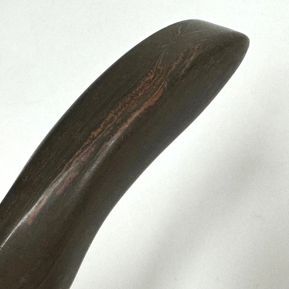 Vtg Cutco No 12 Serving Spoon Stainless Steel Offset Brown Marbled Handle USA